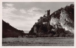 Ruine Thierstein bei Büsserach SO, gelaufen 1950