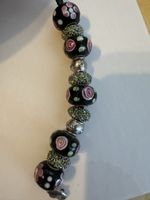 Armband mit Blumenmuster, Top Zustand 18cm +5 cm