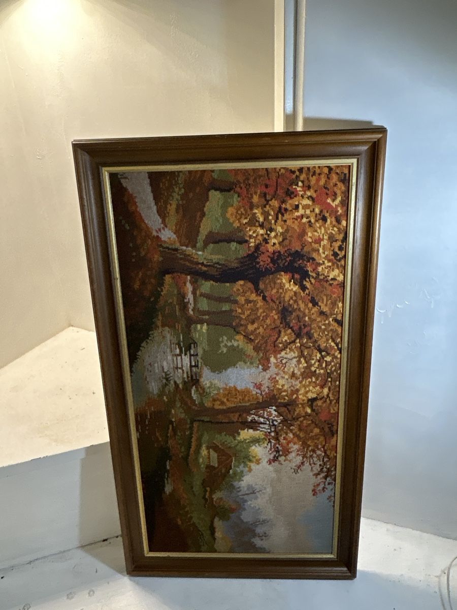 Foto & Immagini: Gerahmtes Stickbild Herbstlandschaft – Usato da Madiswil venduto da Bilranis1071 3