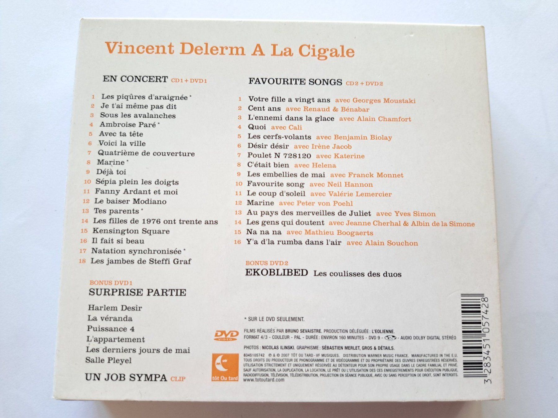 CD: Cd + DVD Vincent Delerm à la Cigale  – Usato da Pully venduto da bro_n52j 2