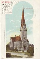 Ansichtskarte St. Leonhardkirche St. Gallen guter Zustand