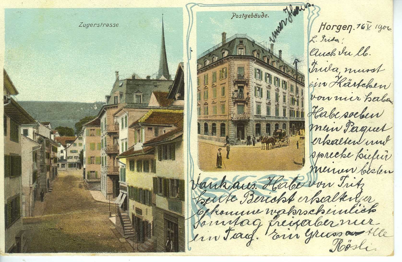 Ansichtskarten: Horgen – Gebraucht aus Schleitheim von Pmschlaate