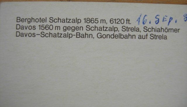 Cartes postales: Ansichtskarte ungelaufen - Davos Schatzalp - Strela – D'occasion à Dübendorf par rumpumpel 3