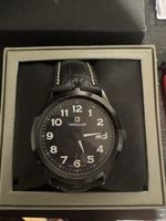 Hanowa Uhr Herren schwarz Lederarmband mit Box guter Zustand