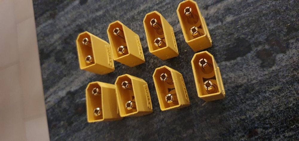 5 Paar XT-90 Stecker Adapter Set | Männlich & Buchse Für RC Batterien – Bis 90A Dauerstrom, Nylon-Gehäuse