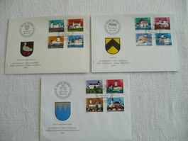 Pro Patria 1977 - 79 3 FDC SBK B174 - B185
