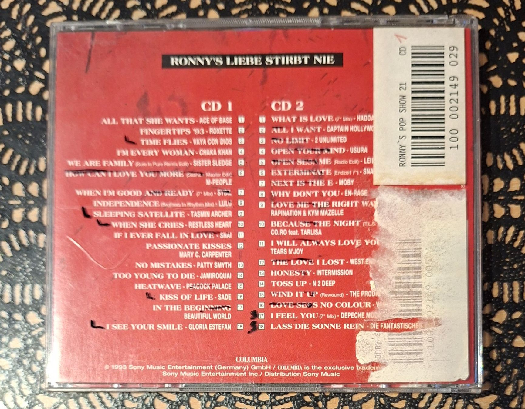 CD: Ronny's Pop Show 21, 2CD Hit Compilation Sampler 1993 – Usato da Amriswil venduto da Celini3 1