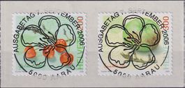 2006, Nr.1207-1208 "Obstsorten" mit Ersttags-Voll-Stempel.