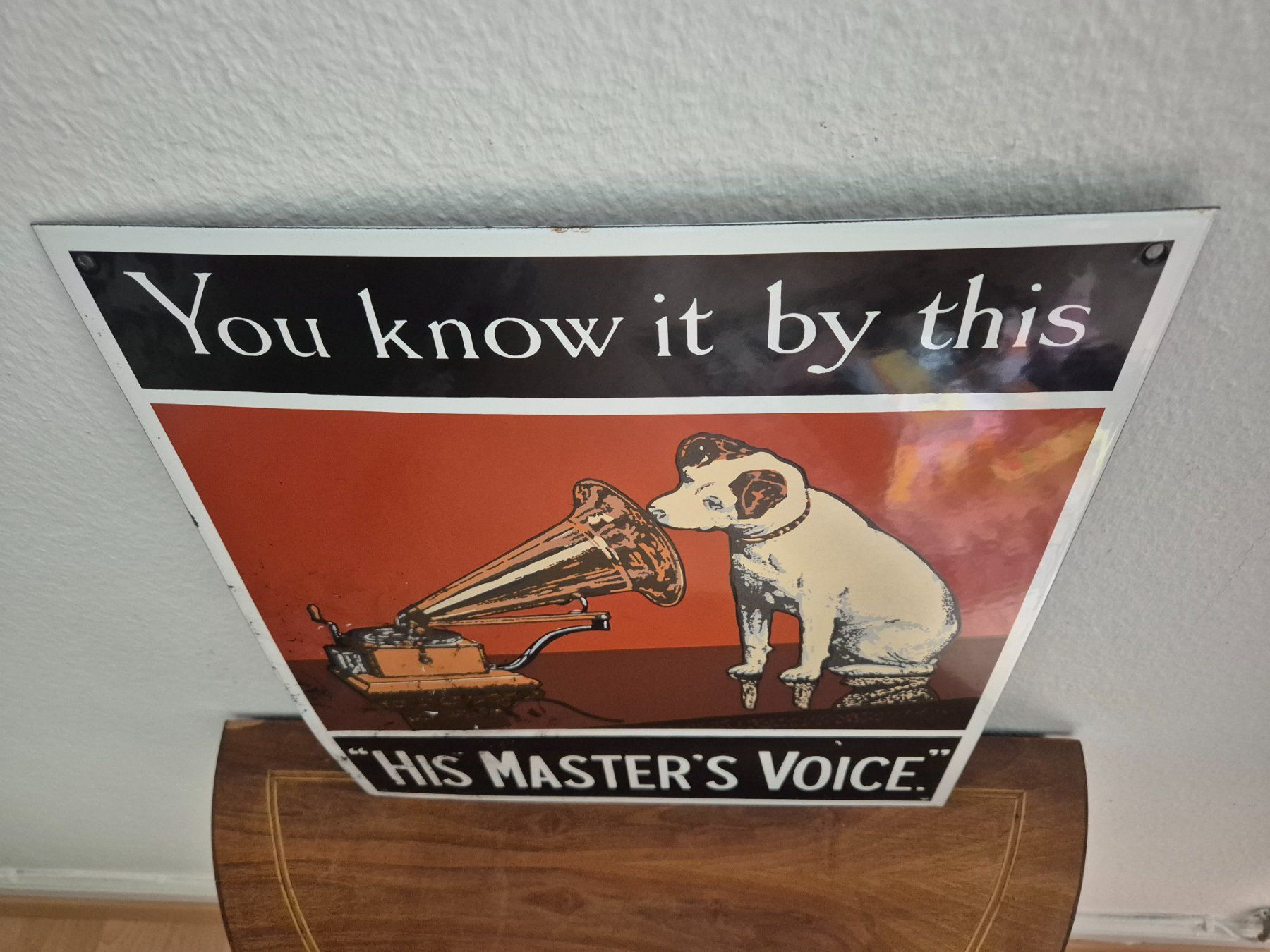 Insegne: Emailschild His Masters Voice Schallplatte Emaille Schild – Usato da Schaffhausen venduto da pfanis09 6