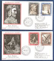 1965 S.Marino FDC Dante Alighieri Hölle  Fegefeuer Paradies