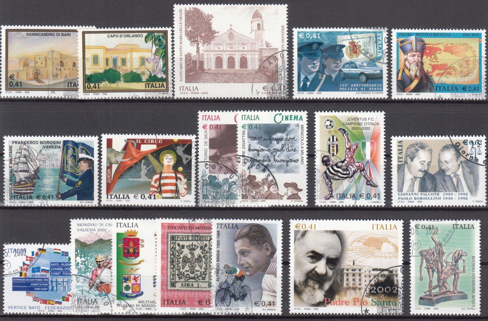 Tous les timbres: Italien 2002 mit ET – D'occasion à Bürglen TG par StampGraf 3