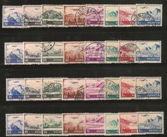 4 Serien Flugpost Nr.- F37 - F34 (1x postfrisch**)