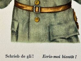 📯 1910 Postkarte antik Schweizer Heimweh-Soldat: Preis - 🔨