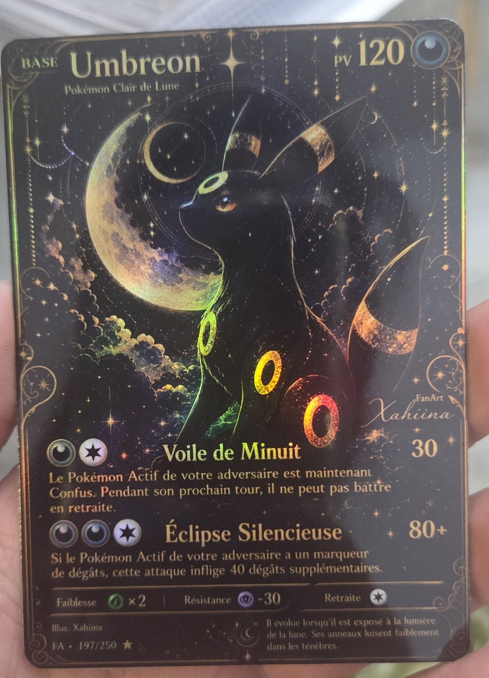 Pokémon Carte collezionabili: FanArt Pokemon Noctali – Nuovo e nell'imballaggio originale da Genève venduto da Xahiina 1