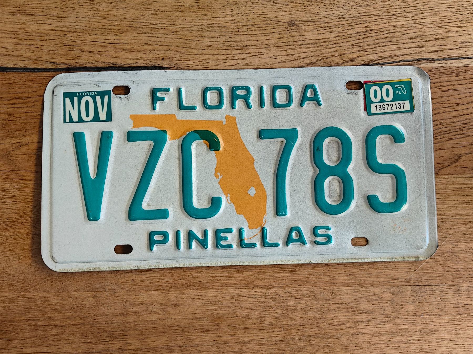 Insegne: Florida Nummernschild Pinellas County - USA – Usato da Birr venduto da DisDas
