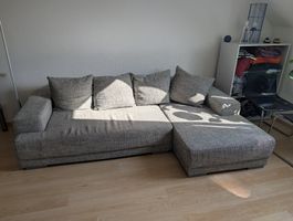 Ecksofa grau mit Schlaffunktion guter Zustand
