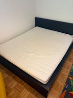 Lit IKEA MALM 160x200 noir avec matelas SULTAN et sommiers
