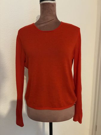 Pullover Massimo Dutti rot 100% Wolle Grösse S neu