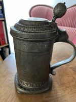 UNIKAT !!! Antiker Zinn Walzenkrug  datiert 1738