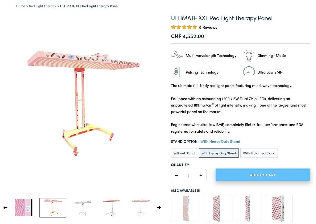 Attrezzature mediche: Rotlichtpanel ULTIMATE XXL Red Light Therapy Panel – Usato da Hünenberg venduto da gar_p72k 3