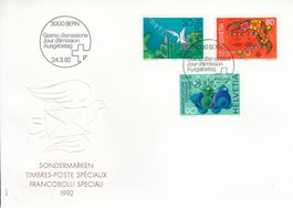 1992 823-30 Rhein Pro Familia Europa Comic Figuren 3 FDC