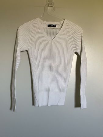Pull MNG Basics Blanc, Taille S