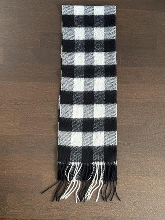 Warmer Winter Schal Schwarz Weiss Kariert!