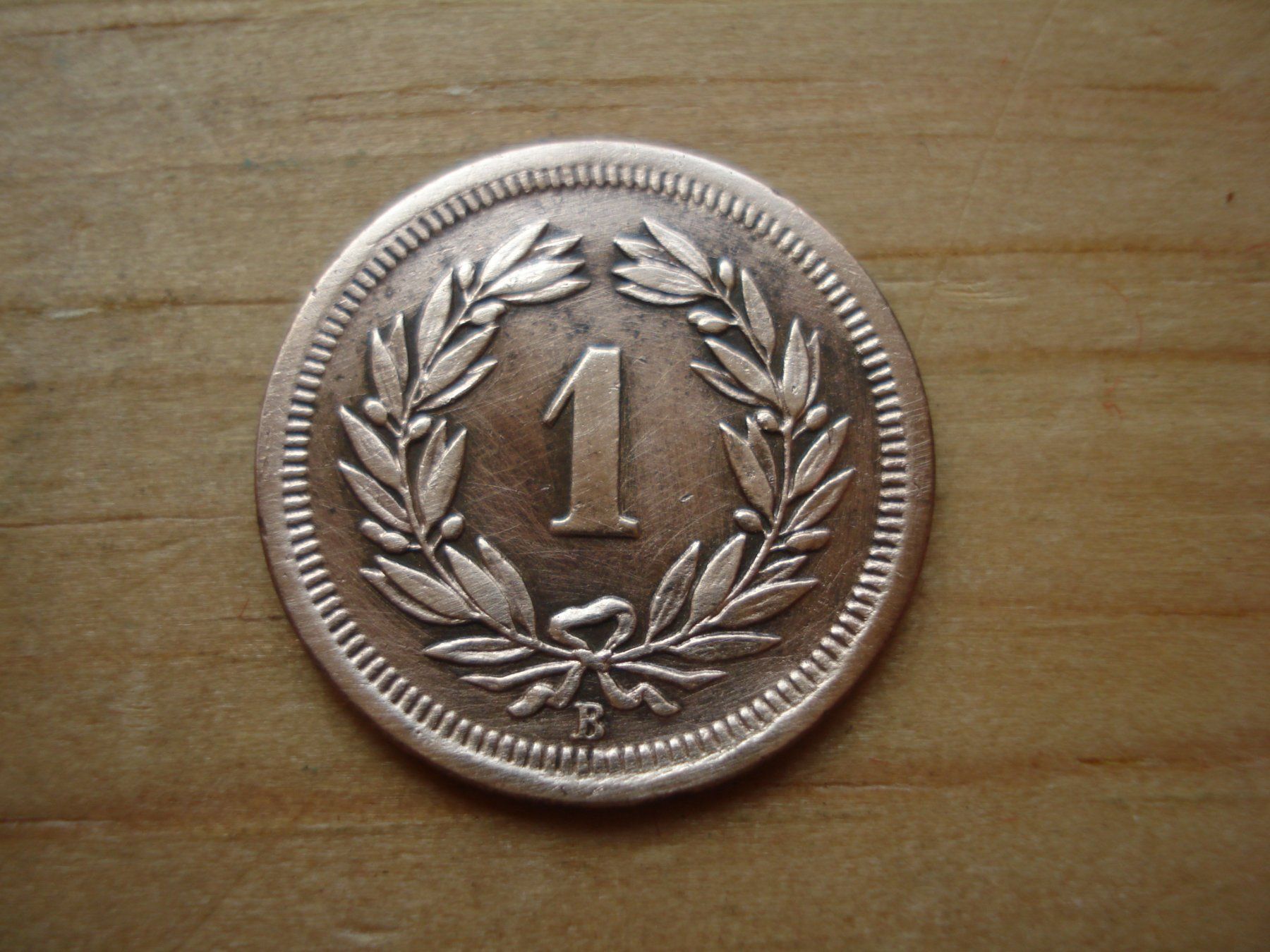Alle Münzen: (N1) 1 Rappen  1876  UNZ- – Gebraucht aus Erlach von Net-Coins 1
