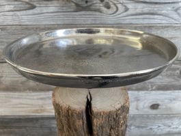 Serviertablett XXL und rund/in Aluminium Silber/Neu/OVP