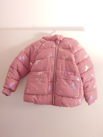 Impidimpi Kinder Winterjacke Einhorn, Grösse 98/104