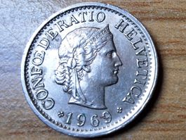 10 Rappen 1969 - ABART - dezentriert!
