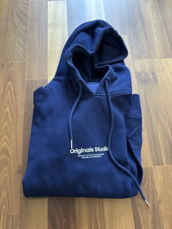 Jack and Jones Hoodie Originals Studio blau gebraucht