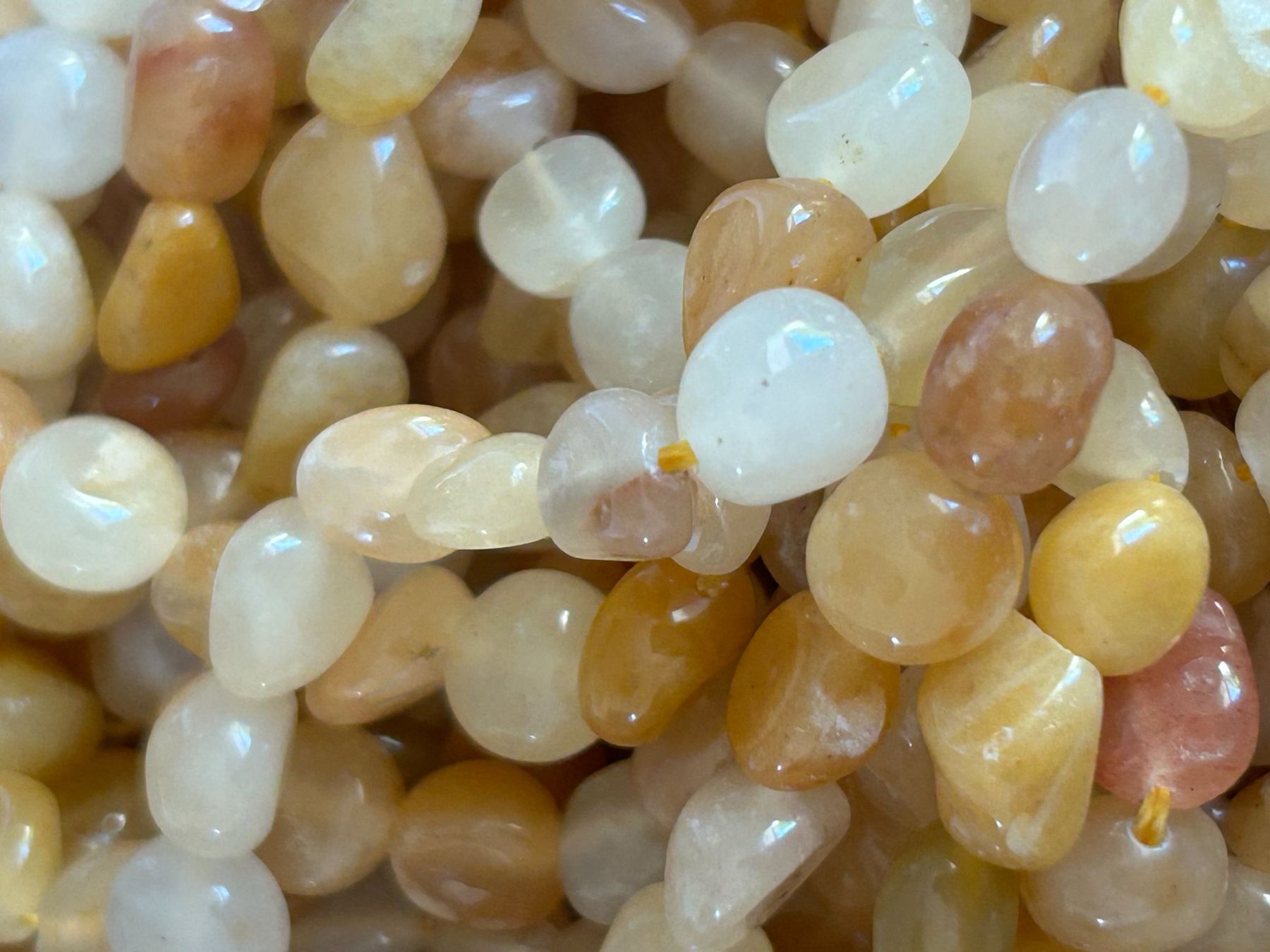 Pietre preziose: Strang echte yellow topaz Nuggets 6-8 mm – Nuovo e nell'imballaggio originale da Niederrohrdorf venduto da Ytobi 1