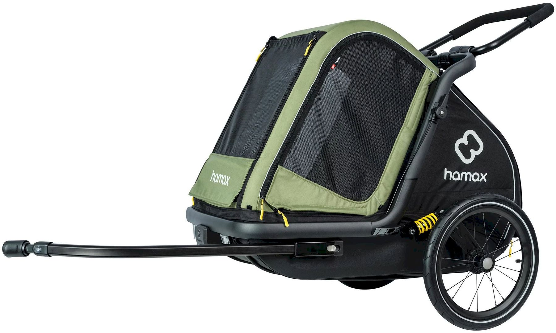 Rimorchi per biciclette: Hamax Pluto M Hundeanhänger grün/schwarz – Nuovo e nell'imballaggio originale da Bottighofen venduto da zaap 1