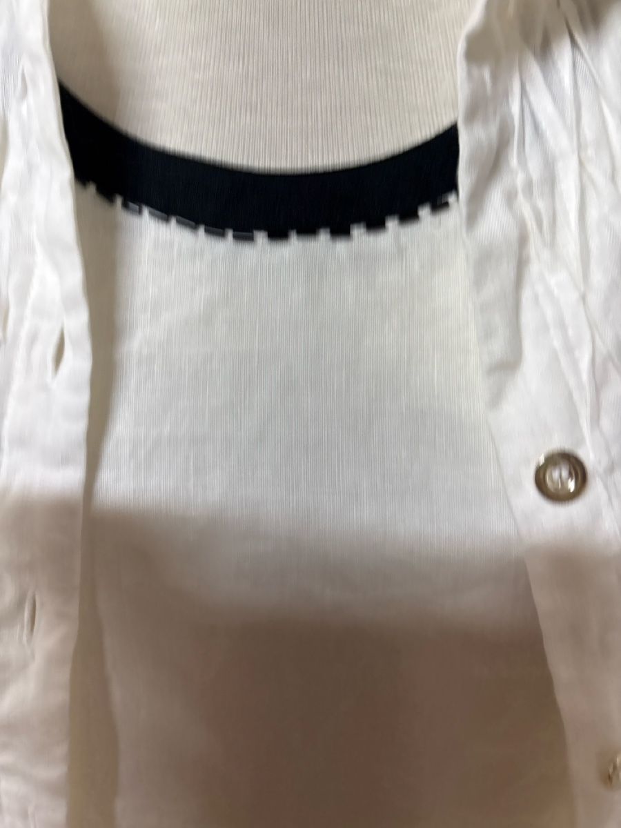 Lotti di vestiti: Set Top und Jacke weiss Leinen Grösse S – Usato da Maienfeld venduto da 8796 1