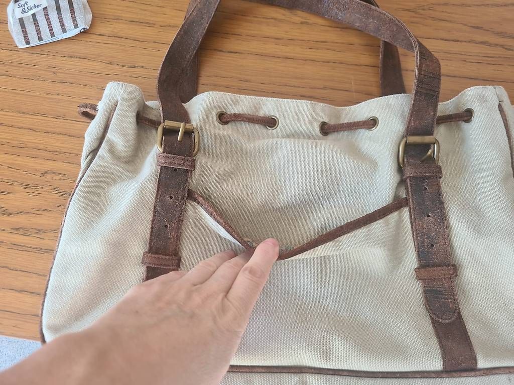 Borse da donna: Tasche Stoff & Leder Kombination casual – Usato da Wittenbach venduto da sufi03 1