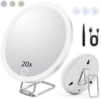 20x Schminkspiegel mit LED Licht – Reise Make-up Spiegel