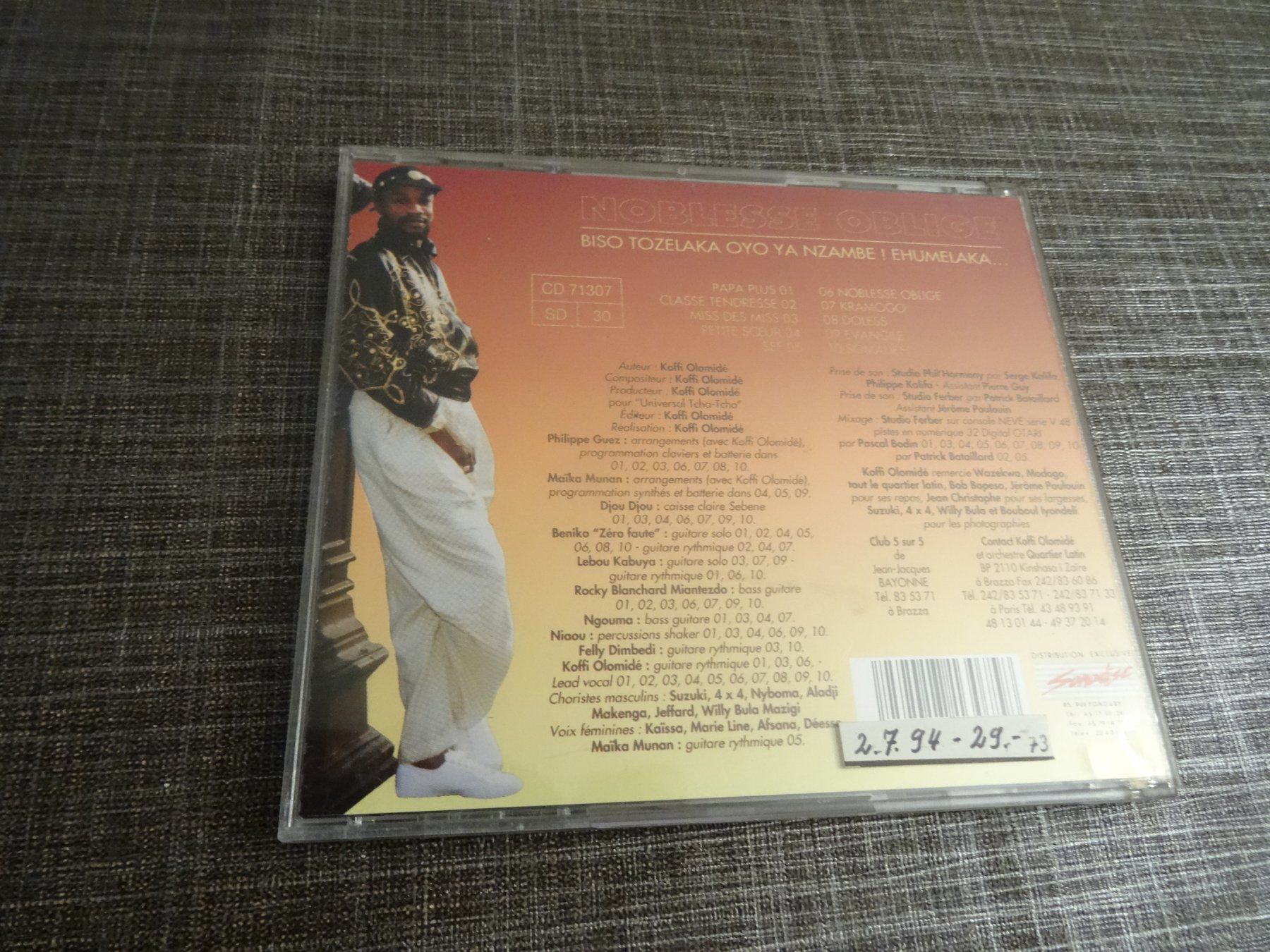 CD: Koffi Olomide - Noblesse Oblige CD – Usato da Olten venduto da Disc-Ausverkauf 1