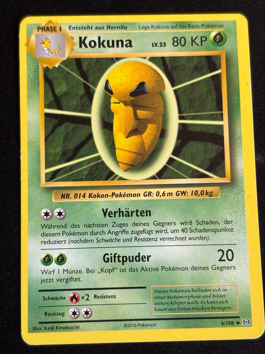 Pokémon Carte collezionabili: Pokemon Kokuna - Evolutions 6/108 - Deutsch – Usato da Bern venduto da Big_GS