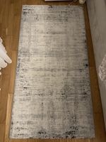 2xKasia Teppich, 80x150cm, Grau/Weiss - Zeitloses Design