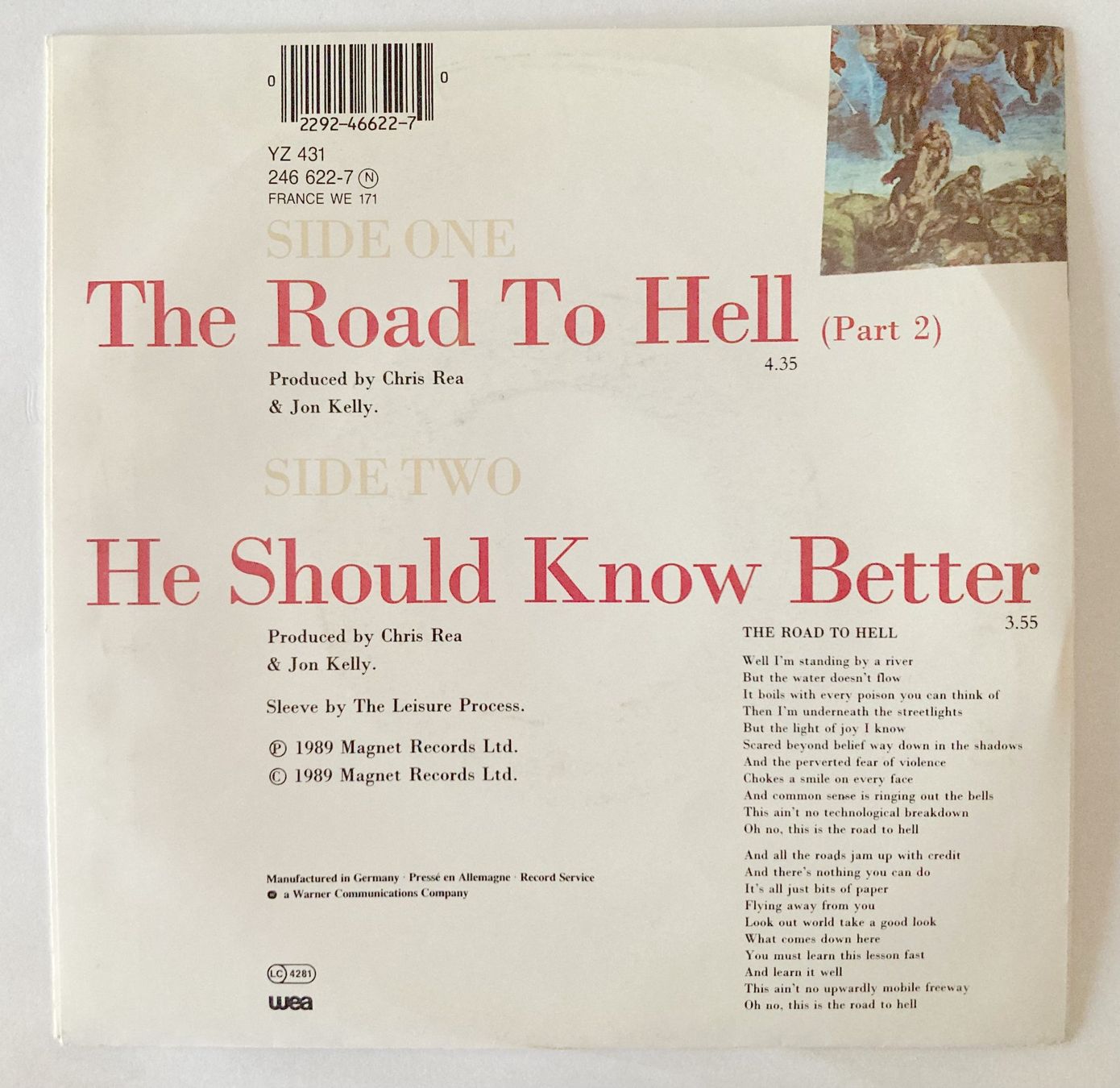 Dischi in vinile: CHRIS REA - THE ROAD TO HELL – Usato da Bottens venduto da hotter-than-hell 1