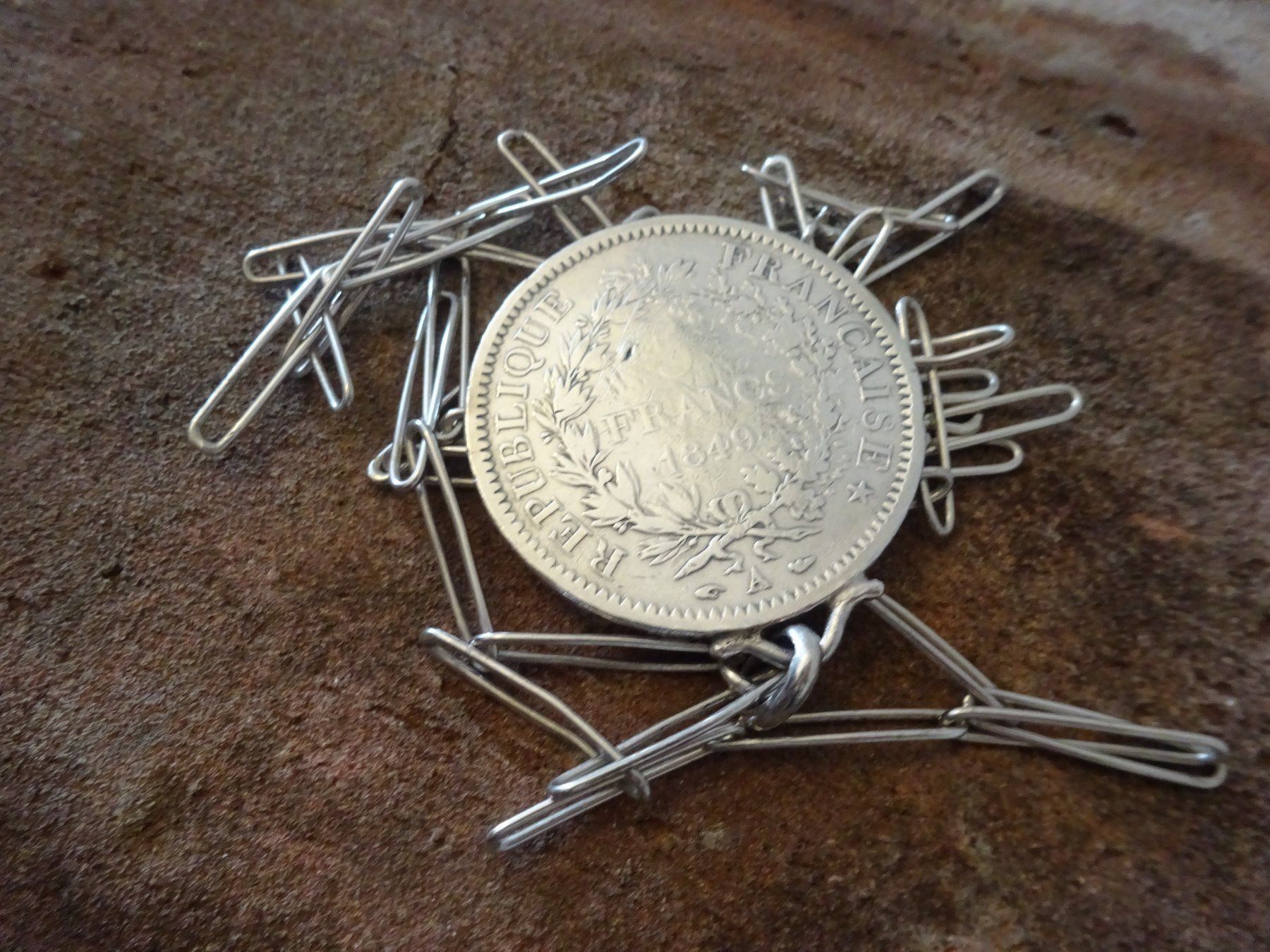 Catenine: Münzkette Frankreich / 800 Silber – Usato da Esslingen venduto da FetteSchnecke 4