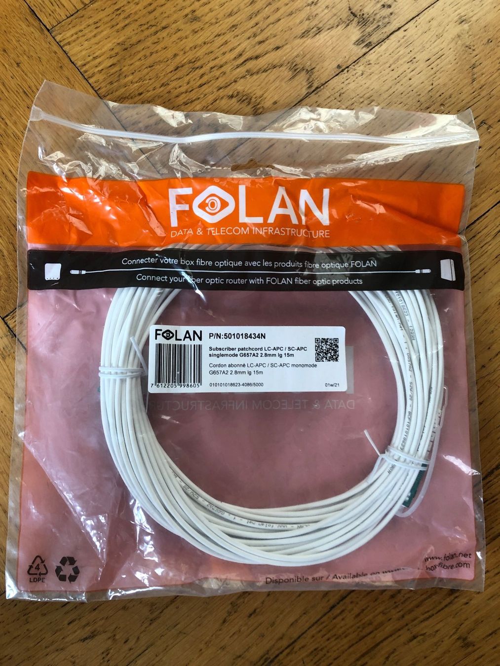 Câbles: Glasfaser Netzwerk Kabel 15 m – Neuf avec emballage d'origine à Zürich par vintagist