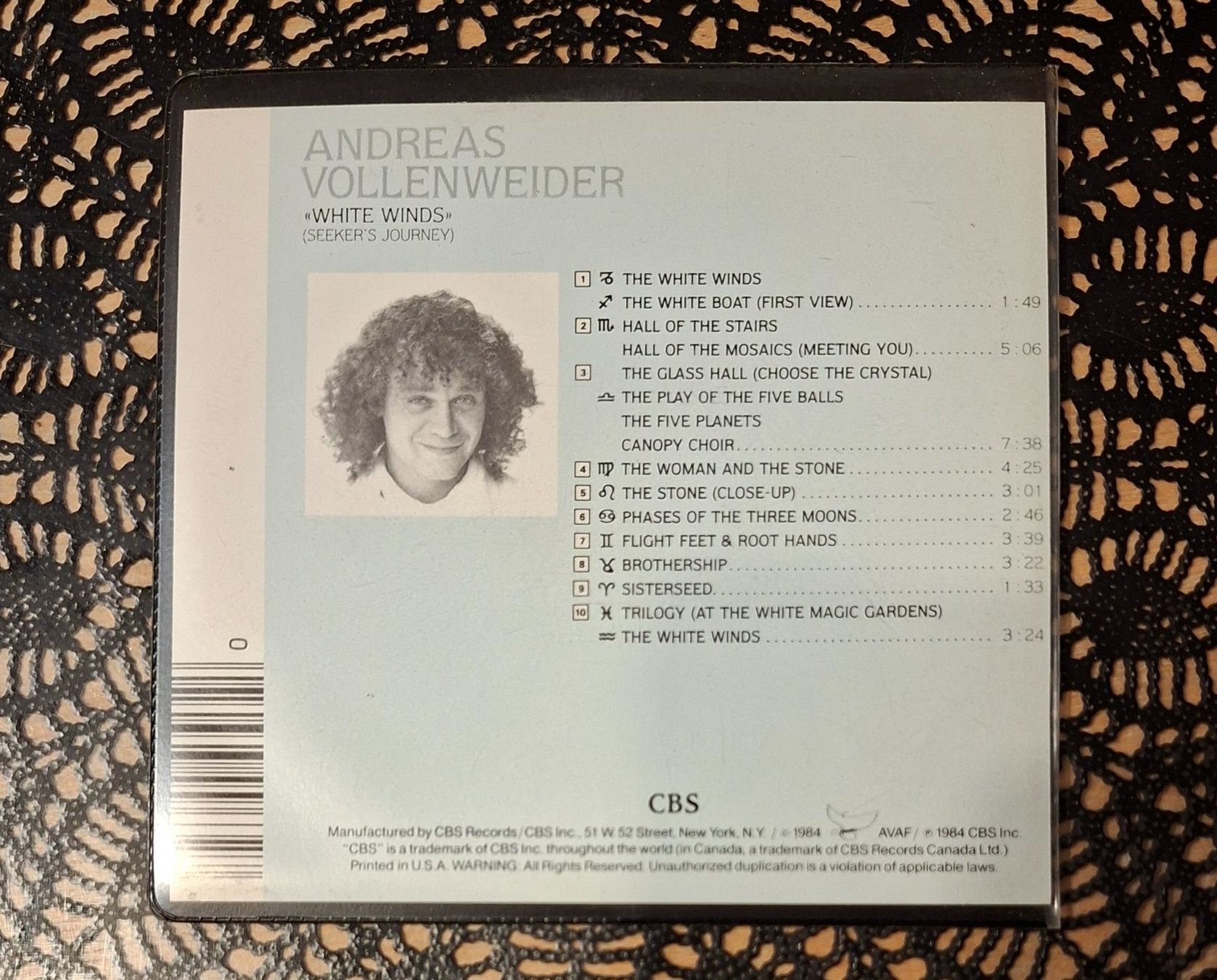 CDs: Andreas Vollenweider - White Winds, CH Pop CD Album 1984 – Gebraucht aus Schönenberg TG von Gregolino76 1