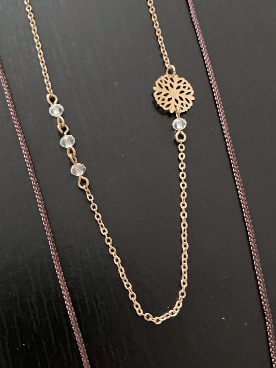 Catenine: Collier long doré – Nuovo e nell'imballaggio originale da Le Noirmont venduto da Fanny_ 2
