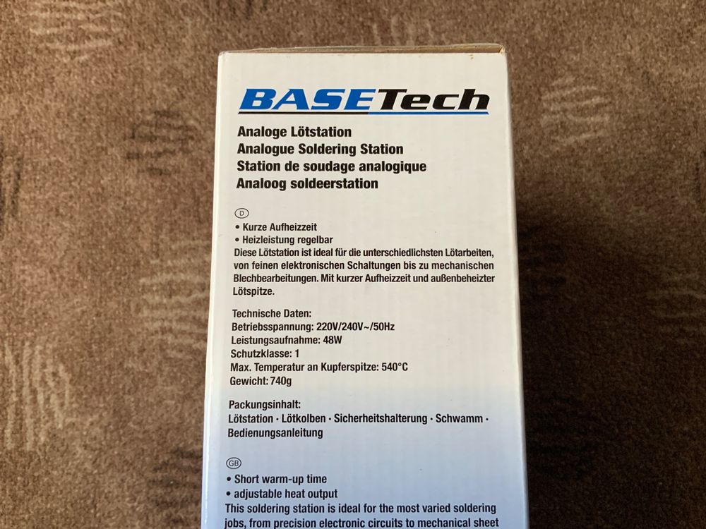 Lötstation Basetech mit variabler Temperatur Einstellung (Neu und ...