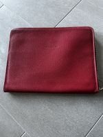 Longchamp Laptop Hülle dunkelrot Leder 