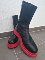 Högl Stiefelette 38 schwarz / rot