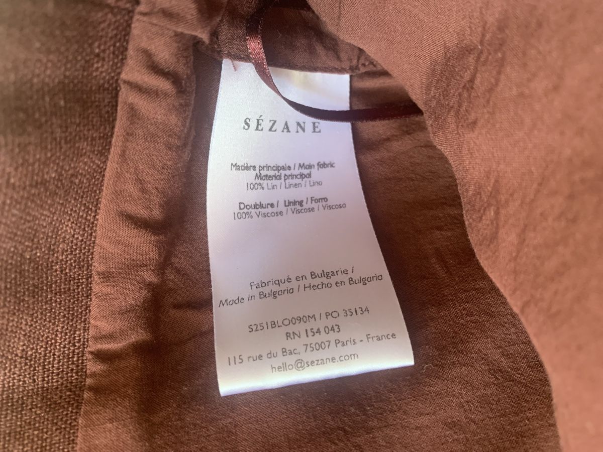 Sezane Tops: Sézane One-Shoulder-Oberteil aus 100% Leinen – Neuf (Voir description) à Zürich par p_q7q_nichtraucher 5
