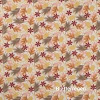 Baumwolljersey Blätterregen creme